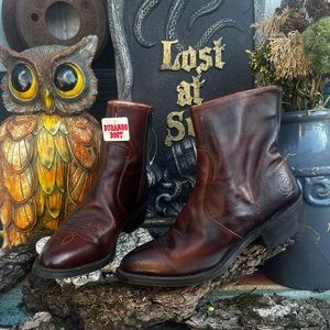 Men’s Leather Zipper Durango Western Boot. Size 9